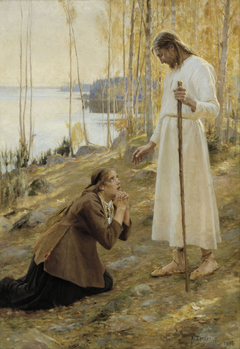 Christ and Mary Magdalene, a Finnish Legend by Albert Edelfelt