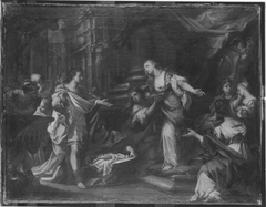 Cleopatra übergibt Augustus Krone uund Szepter