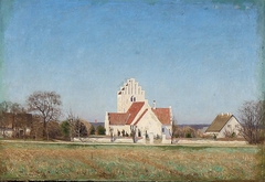 Danish summer day with the Church of Lynge by Laurits Andersen Ring