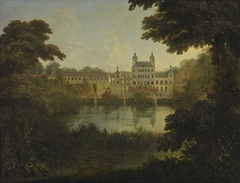 Das alte Schloss Benrath bei Düsseldorf, Ansicht von Süden by Jan van Nickelen