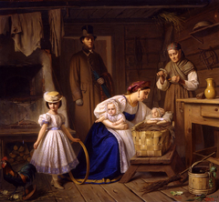 Die Amme besucht ihr eigenes krankes Kind by Karl Gottlieb Wenig