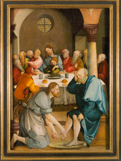 Die Fußwaschung Petri durch Chrisus und das letzte Abendmahl by Master of Meßkirch