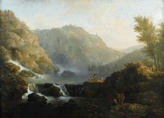 Draughtsmen in front of a Waterfall at the Foot of Tivoli by Claude-Joseph Vernet