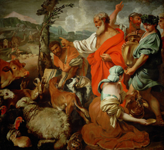 Einzug der Tiere in die Arche Noah by Francesco Castiglione