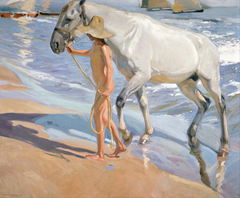 El baño del caballo by Joaquin Sorolla y Bastida