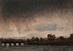 Elbe with Bridge by Johan Christian Dahl