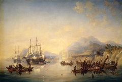 'Erebus' and the 'Terror' in New Zealand, August 1841 by James Wilson Carmichael