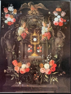 Flower garland with the Holy Sacrament