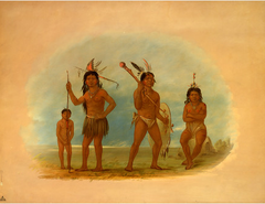 Four Arowak Indians by George Catlin