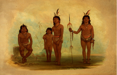 Four Goo-a-give Indians by George Catlin