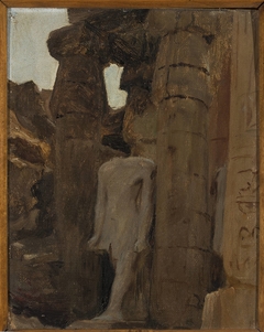 Fragment of a temple in Luxor. From the journey to Egypt by Jan Ciągliński