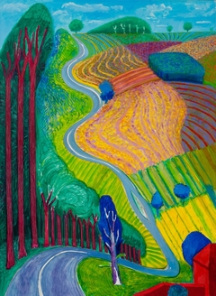 Going Up Garrowby Hill by David Hockney