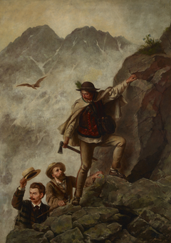 Guide and Tourists in the Tatra Mountains by Walery Eljasz Radzikowski