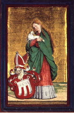 Heilige Agnes mit dem Wappen der Gräfin von Werdenberg by Master of Meßkirch