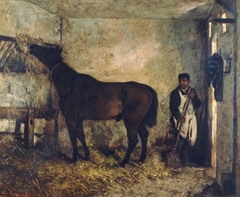 Horse in a Stable by Gustave Courbet