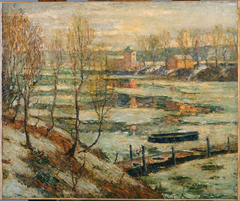 Ice in the River by Ernest Lawson