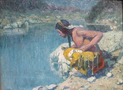 Indian at Sacred Lake by E. Irving Couse