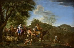 Jacob Fleeing from Laban by Filippo Lauri