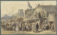 Kermis te Leeuwarden, de Oldenhove in het verschiet by Herman Frederik Carel ten Kate