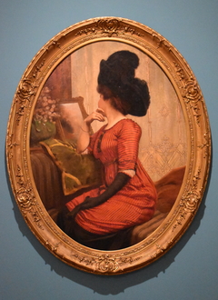 La Femme en rouge by Servais Joseph Detilleux