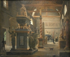 La salle d'introduction du musée des monuments français by Jean-Lubin Vauzelle