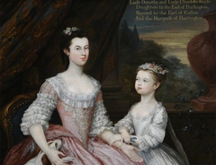 Lady Dorothy Boyle, Countess of Euston (1724 – 1742) and her Sister Lady Charlotte Boyle, later Marchioness of Hartington (1731-1754) by Dorothy Boyle