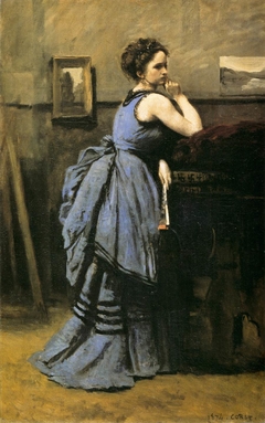 Lady in Blue by Jean-Baptiste-Camille Corot