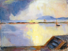 Landscape at Lake Balaton by Béla Iványi-Grünwald