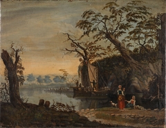 Landscape, copy after unknown master by Knud Baade