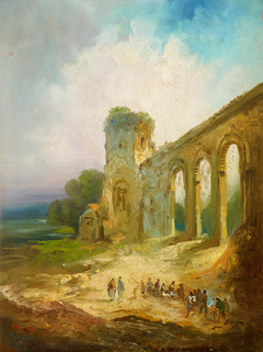 Landscape with Aqueduct by Lucas Velázquez