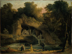 Les Bains d'Apollon à Versailles by Hubert Robert