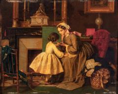 Lesson in Embroidery by Jean-Baptiste Antoine Emile Béranger