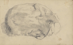 Liggende hond of kat by George Hendrik Breitner