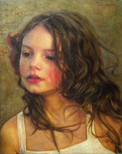 "Portrait of little girl " by Οδυσσέας Οικονόμου