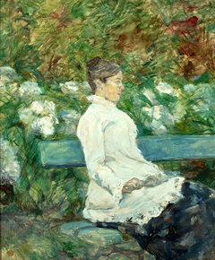 Madame Countess Adèle de Toulouse-Lautrec in the Garden of Malromé by Henri de Toulouse-Lautrec