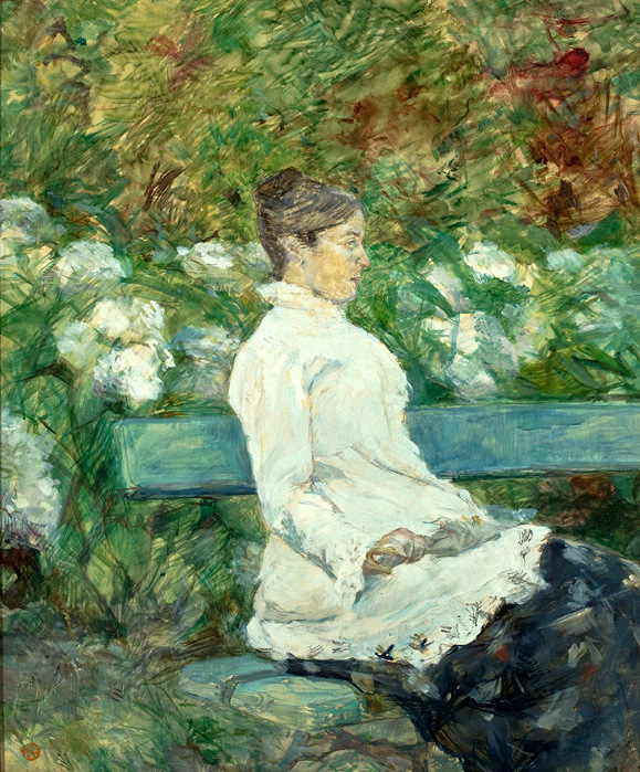 Madame Countess Adèle de Toulouse-Lautrec in the Garden of Malromé