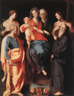 Madonna and Child with Saint Anna and Four Saints by Pontormo