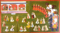Maharana Amar Singh II, Prince Sangram Singh and Courtiers Watch a Performance