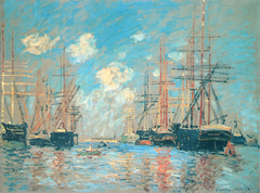 Marine, le port d'Amsterdam by Claude Monet