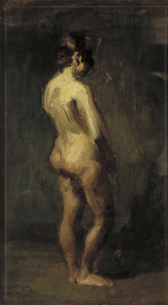 Masked nude standing