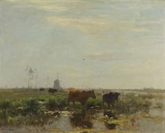Meadow with Cows by the Water