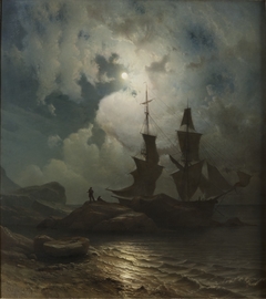 Moonlight on the Coast of Norway by Knud Baade