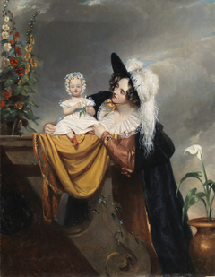 Mrs Lover and her Daughter by Samuel Lover