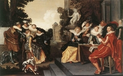 Musical Company on a Terrace by Dirck Hals