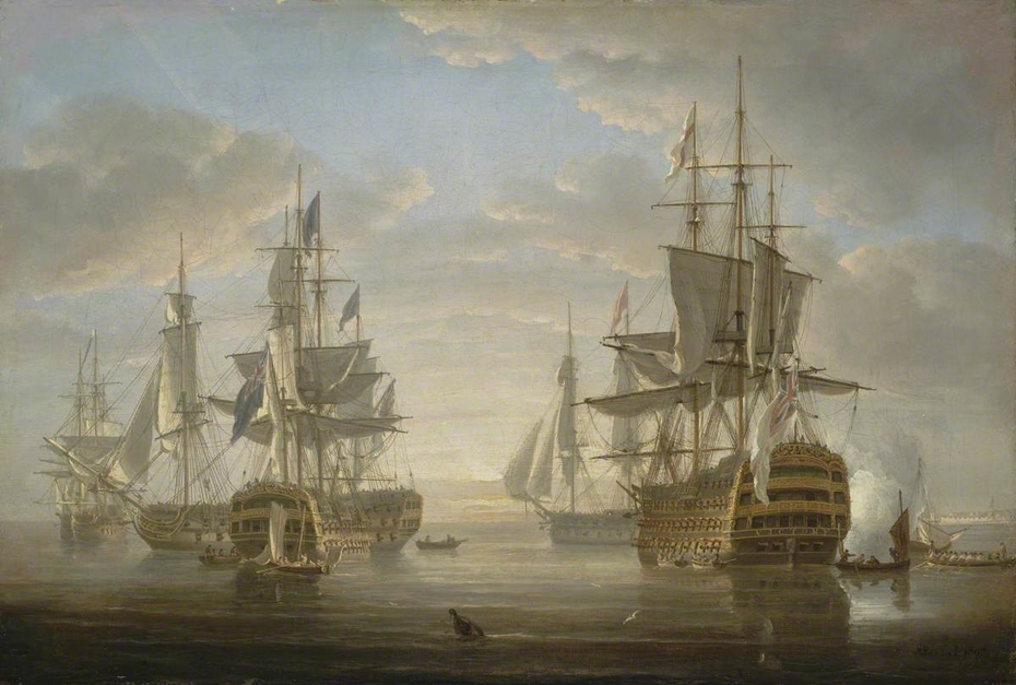 Nelson's Flagships at Anchor