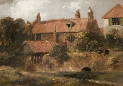 Old Cottages At Lewisham by John Gilbert