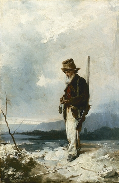 Old hunter by Domenico Induno