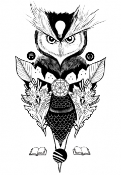 Owl Tattoo by Dan Nguyen
