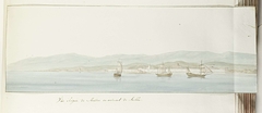 Panorama met Messina bij het naderen van Scilla by Louis Ducros