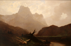 Paysage de montagne by Gustave Eugène Castan